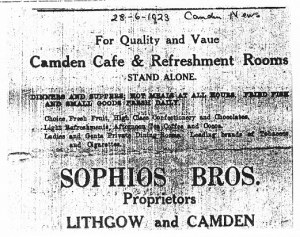 Advertisement Camden News28 June 1923