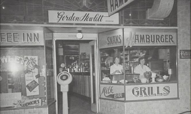 Howlett's Cafe, Camden, 159 Argyle Street, 1954