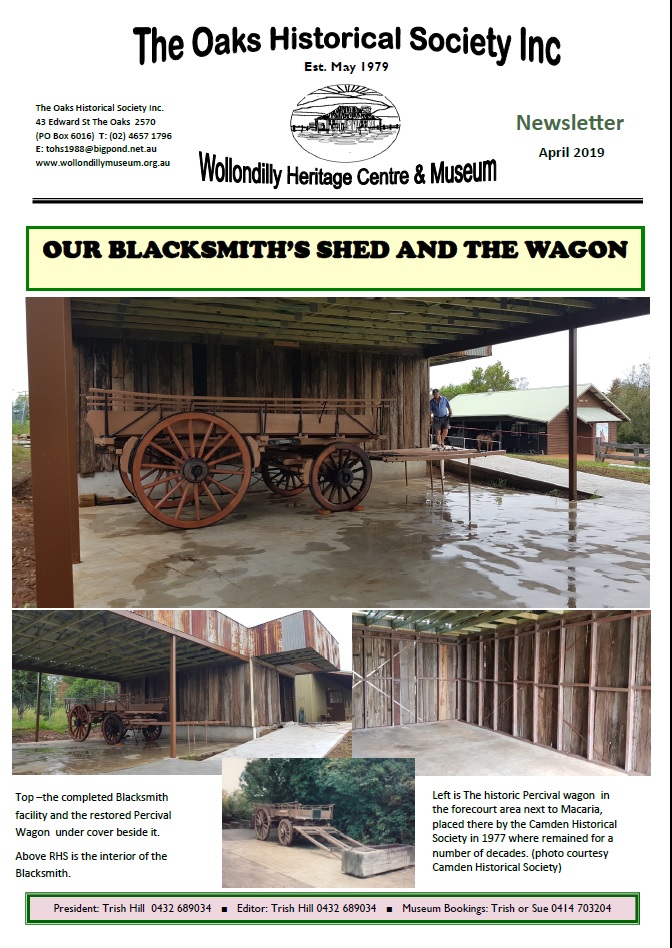 The Oaks Cover Newsletter 2019 Wagon Restoration
