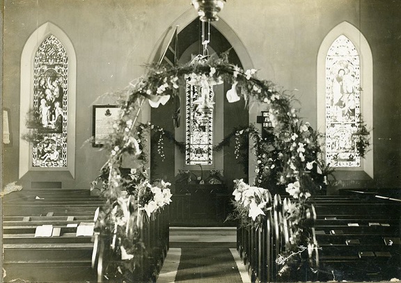 Cobbitty St Pauls Church Interior 1928 Wedding Marg McIntosh&Keith Whiteman CIPP