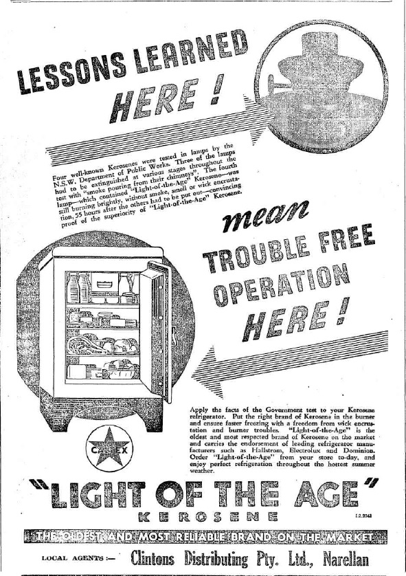 Retail KeroseneFridge Clintons CN 5 Jun1941