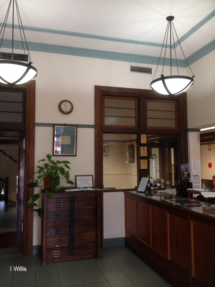 Goulburn Post newspaper Office 1935 shopinterior lowres