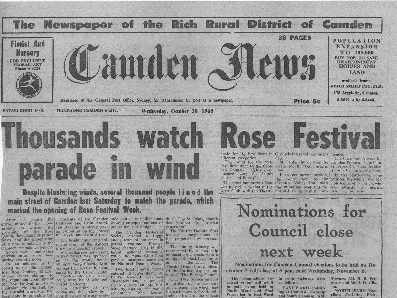 Camden News Rose Festival 1968 CN1968Oct30_lowres