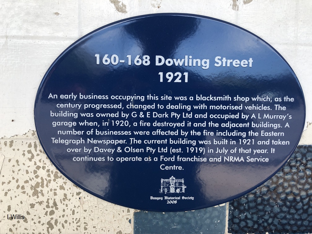 Dungog Davey&Olsen Historic Plaque 2018