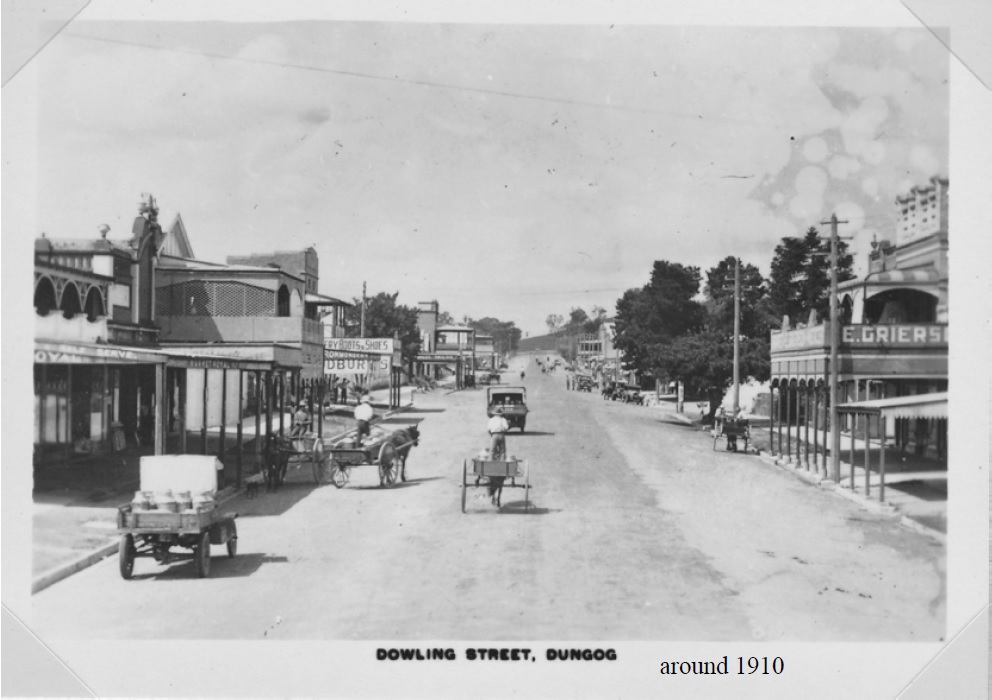 Dungog Dowling Street 1910 MWilliams
