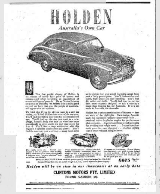 Camden Clinton Motors New Holden CN1948Dec16