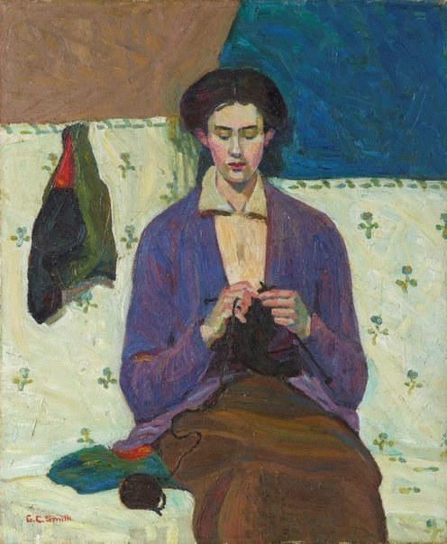 Art AGNSW The Sock Knitter Grace Cossington Smith 1915