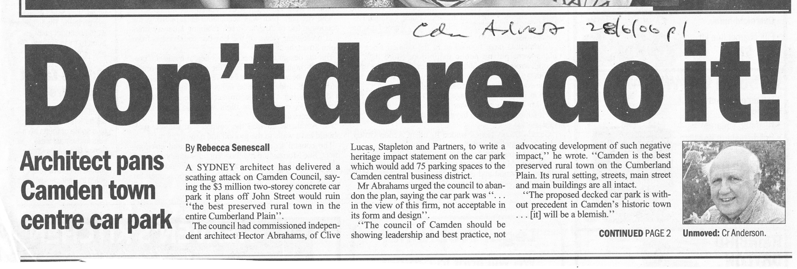 Hector Abrahams -best preserved- Camden Advertiser 2006 Jun28